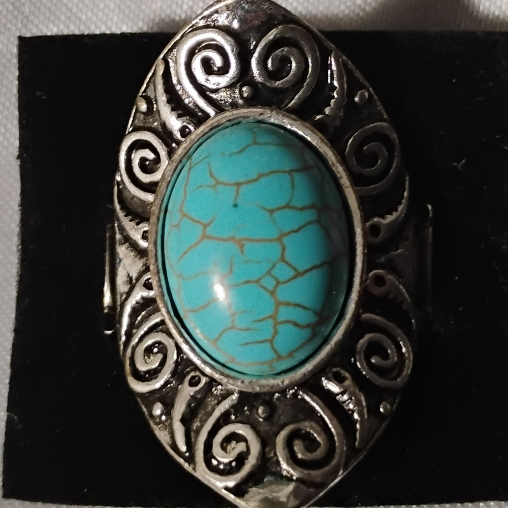 Paparazzi Silver and Turquoise Ring